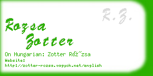 rozsa zotter business card